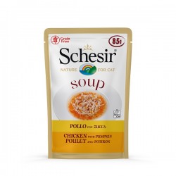 Schesir Chat Soupe poulet et citrouille 85g