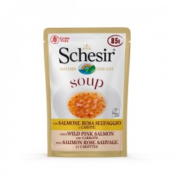 Schesir Chat Soupe saumon rose sauvage et carottes 85g