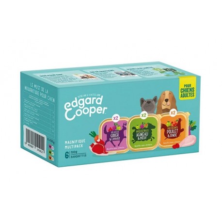 Edgar&Cooper Multipack Barquettes pour Chien 6 x 100g