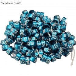 Bague fermée métal bleue 3 mm 2023
