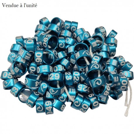 Bague fermée métal bleue 3 mm 2023
