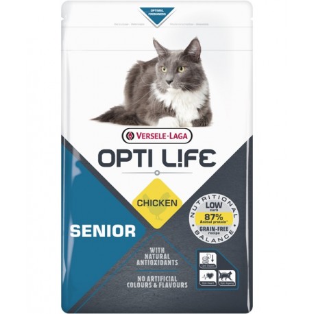 Opti life Senior Cat Chicken Versele Laga - croquettes pour chat - sac de 2.5 Kg