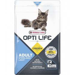 Opti life Adult Cat Sterilised/light Chicken Versele Laga - croquettes pour chat - sac de 2.5 Kg