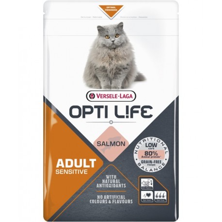 Opti life Sensitive Cat Salmon Versele Laga - croquettes pour chat - sac de 2.5 Kg