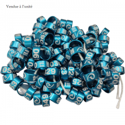 Bague fermée métal bleue 2.7 mm 2023