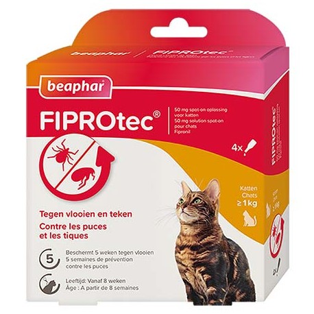 Beaphar Pipettes X 4 Fiprotec chat