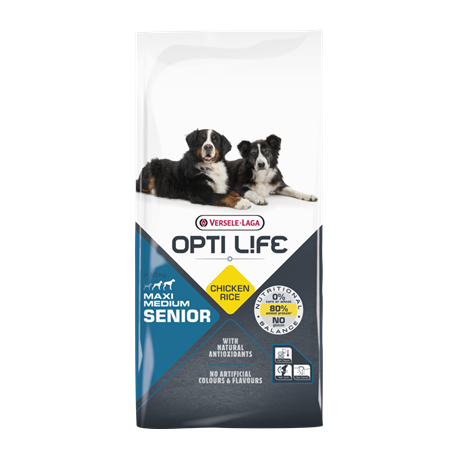 Opti life Senior medium & maxi Versele Laga - croquettes pour chien de + de 7 ans - sac de 12.5 Kg