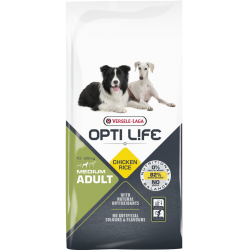 Opti life Adult Medium Versele Laga - croquettes pour chien de 10 kg à 25 kg - sac de 2.5 Kg