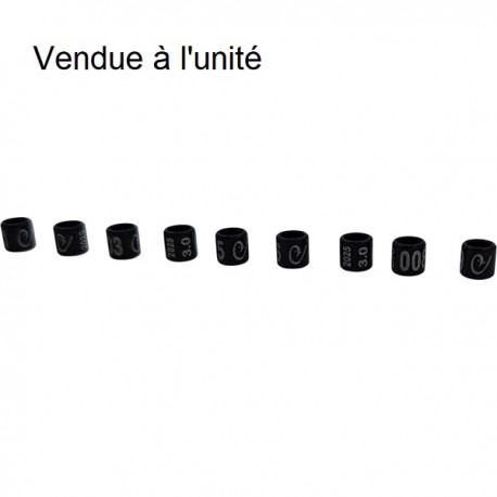 Bague fermée métal noire 3 mm 2025