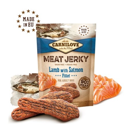 Carnilove Meat Jerky snack au agneau/saumon 100g
