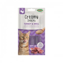 Bubimex Creamy Snacks chat par 4 dinde/krill 60g