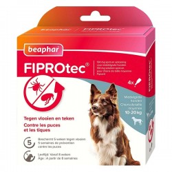 Beaphar Pipettes X 4 Fiprotec chien moyen 10-20 kg