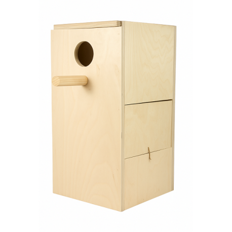 Nid en bois perruche pennant, perruche à collier...