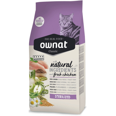 Ownat Classic Sterilized 1.5 Kg croquettes au poulet pour chat stérilisé