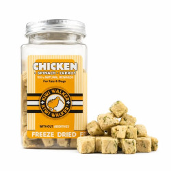 Kiwi Walker - Friandises lyophilisées poulet, épinards & carottes 60g