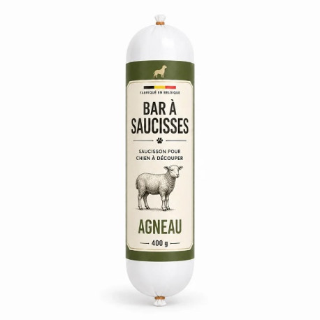 Saucisson pour chien à découper à l'agneau 400g