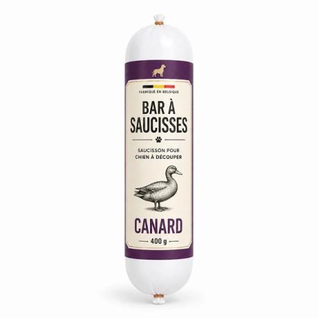 Saucisson pour chien à découper au canard 400g