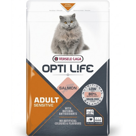 Opti life Sensitive Cat Salmon Versele Laga - croquettes pour chat - sac de 7.5 Kg
