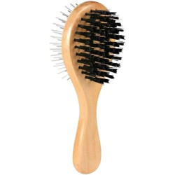 Trixie Brosse double face bambou/poils naturels 6 X 22 cm