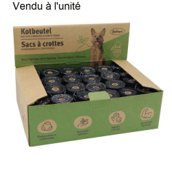 Sachets hygièniques vert dégradables par 10 rouleaux
