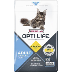 Opti life Adult Cat Sterilised/light Chicken Versele Laga - croquettes pour chat - sac de 1 Kg