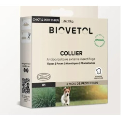 Biovétol Collier Antiparasitaire Bio chiot/petit chien