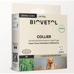 Biovétol Collier Antiparasitaire Bio chien moyen et grand