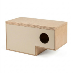 Nid bois semi Exterieur pour Gould 10.5 x 20 x 10.5 cm
