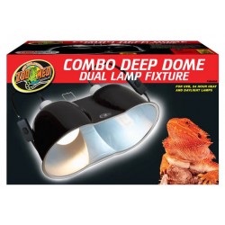 Zoomed Double plafonnier combo Deep dome lampe fixture Terrarium