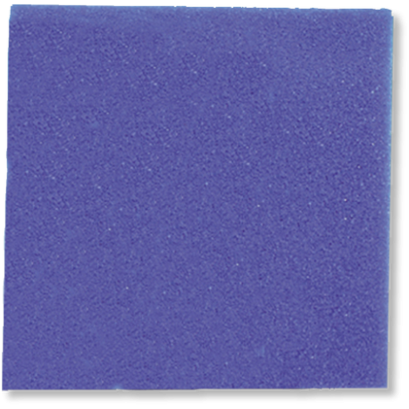 Plaque de mousse 50 X 50 X 2.5 cm maille grosse bleue