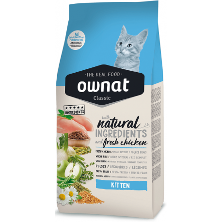 Ownat Classic Kitten - croquettes pour chaton - sac de 4Kg 