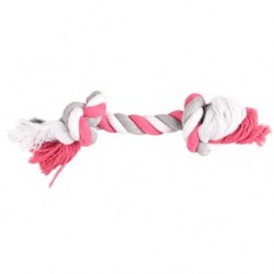 Flamingo Corde coton coloré 2 noeuds 22 cm