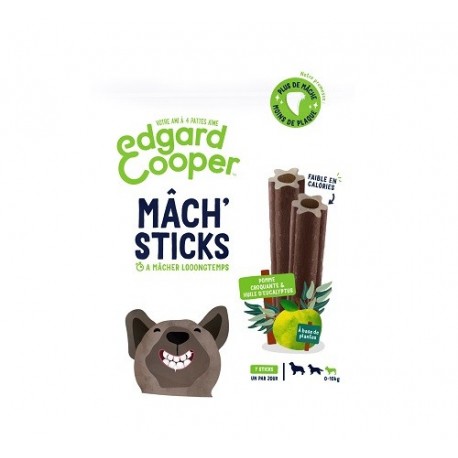 Edgar&Cooper Mâch'sticks pour chien pomme et eucalyptus petit chien 105g