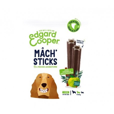 Edgar&Cooper Mâch'sticks pour chien pomme et eucalyptus moyen chien 160g