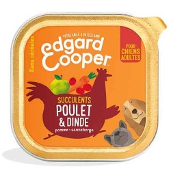 Edgar&Cooper Barquette poulet & dinde pour chien 300g