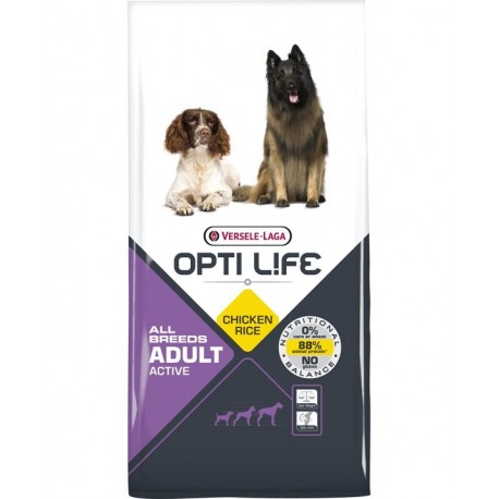 Opti life Adult Active Versele Laga - croquettes pour chien actifs - sac de 12.5 Kg