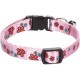 Collier chat fleur rose 10 mm 30 cm