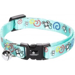 Flamingo Collier Ziggi chat souris turquoise 10 mm 30 cm